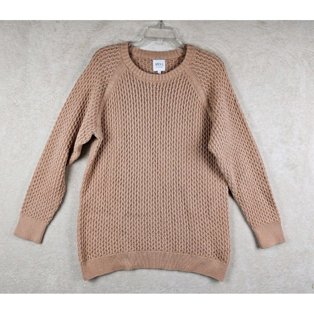 Misa Los Angeles Women's Long Sleeve Chunky Cotton Cashmere Sweater Size S